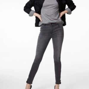 J Brand Maria High-Rise Super Skinny With Ankle Zippers In Nocturnal Grey